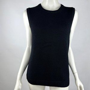 Amina Rubinacci Italy Soft Wool Sleeveless Crew Neck Sweater Women 48 US 8 EUC‎